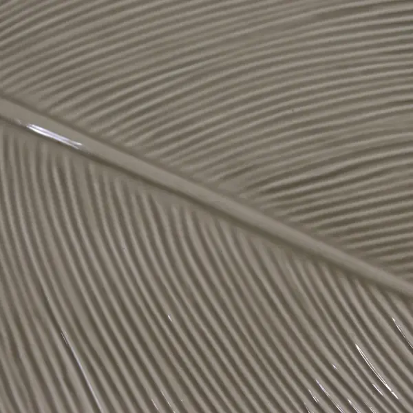 Crate And Barrel Beige Leaf Shaped Plate 13.75" Long