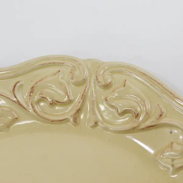 JCPenney Home Collection Chris Madden Felice Oval Yellow Platter 14in