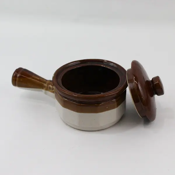 4 Vintage Drip Glaze Onion Soup Bowls With Lids Taiwan