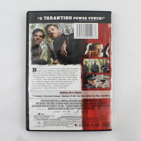 Inglourious Basterds Quentin Tarantino Brad Pitt 2009 DVD Universal Pictures
