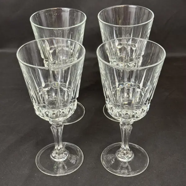 Set of 4 Cristal d'Arques Chantelle Claret Wine Glasses 6 7/8in