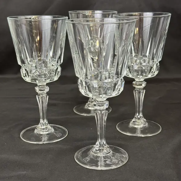 Set of 4 Cristal d'Arques Chantelle Claret Wine Glasses 6 7/8in