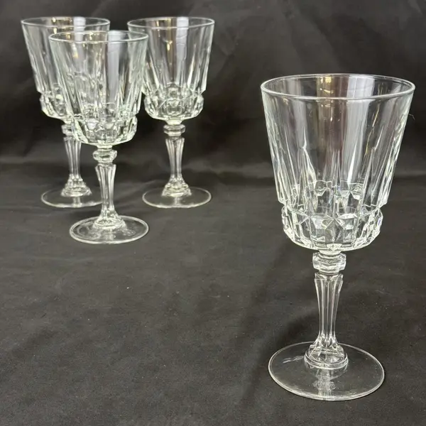 Set of 4 Cristal d'Arques Chantelle Claret Wine Glasses 6 7/8in