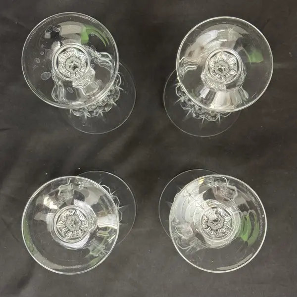 Set of 4 Cristal d'Arques Chantelle Claret Wine Glasses 6 7/8in