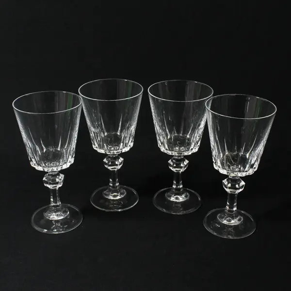 Set of 4 Vintage Princess House Esprit Crystal Wine Glasses 5.75"