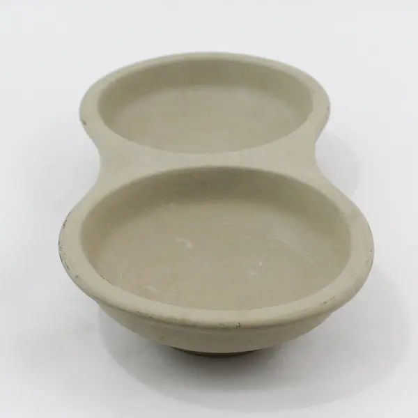 The Pampered Chef 2202 Stoneware Microwave Double Egg Cooker  Made in USA