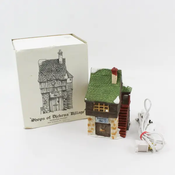 1984 Dept 56 Shops of Dickens Village  Smithy Bean And Son