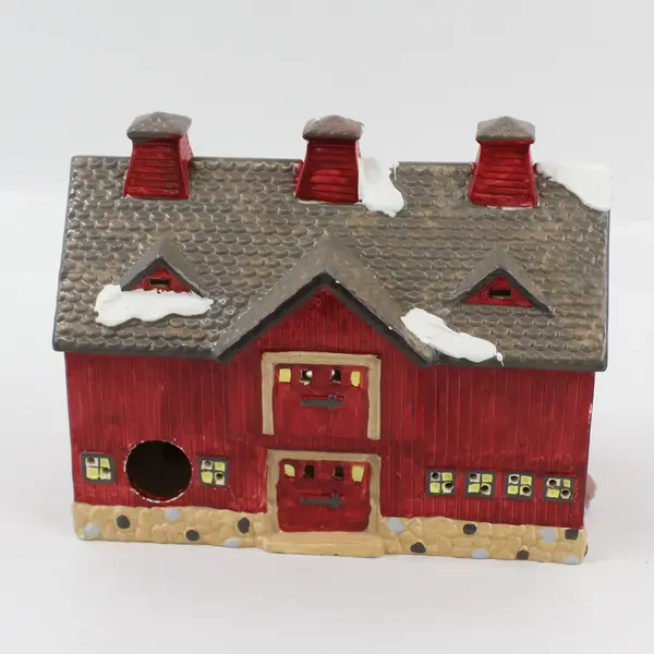 1987 Dept 56 Snow Village Red Barn 50814 No Cord