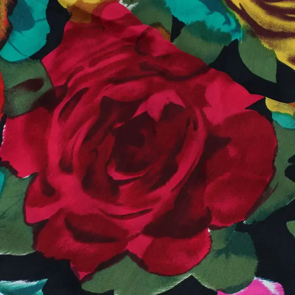 Echo Multicolor Floral Print Silk Scarf 35" Square