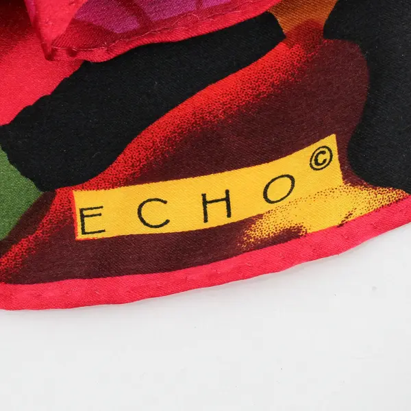 Echo Multicolor Floral Print Silk Scarf 35" Square