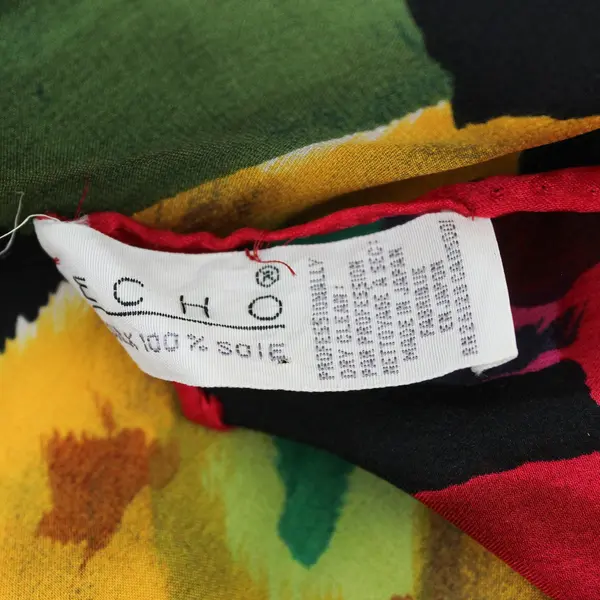 Echo Multicolor Floral Print Silk Scarf 35" Square