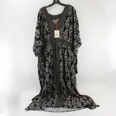 NWT Knox Rose Black Gray White Floral Pattern Maxi Dress Women's 4X