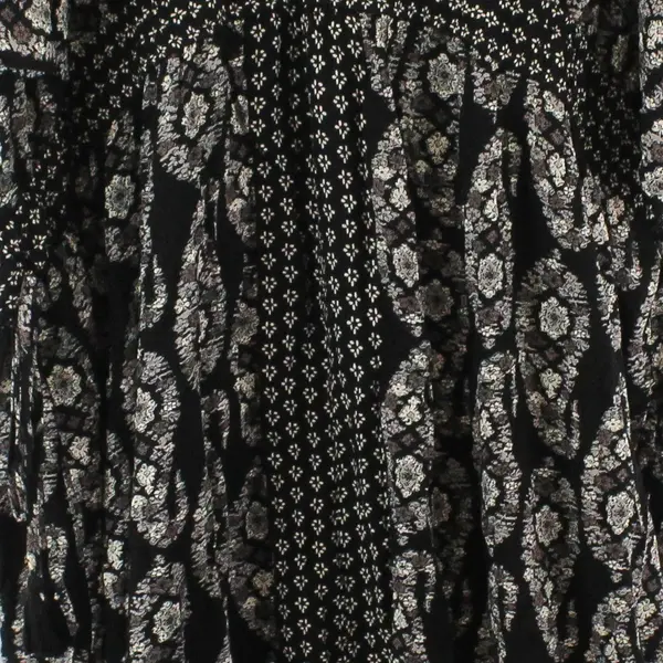 NWT Knox Rose Black Gray White Floral Pattern Maxi Dress Women's 4X