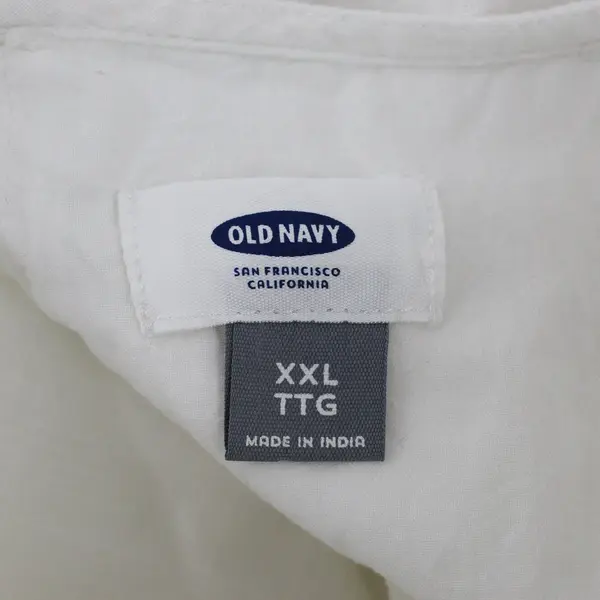 Old Navy White Cotton Sleeveless Mini A-Line Dress Women's XXL