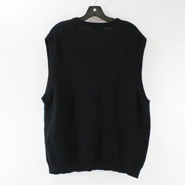 Eddie Bauer Black V-Neck Sweater Vest Men's XL