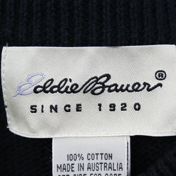 Eddie Bauer Black V-Neck Sweater Vest Men's XL