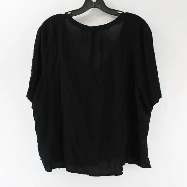 Old Navy Women's Black Short Sleeve V-Neck Blouse Top XL