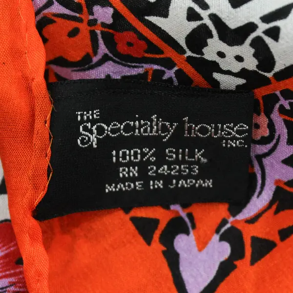 Specialty House Inc. Multicolor Floral Pattern Silk Scarf 31" Square