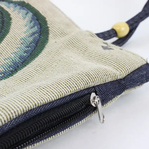 Vintage Tropical Nautical Tapestry Tote Bag 13"