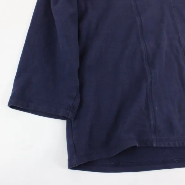 Hannah Solid Navy Blue 3/4 Sleeve Sweater Top Women M