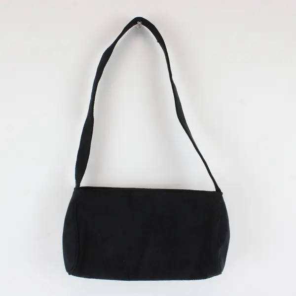 Target Small Floral Embroidered Sequined Black Handbag 8.5"
