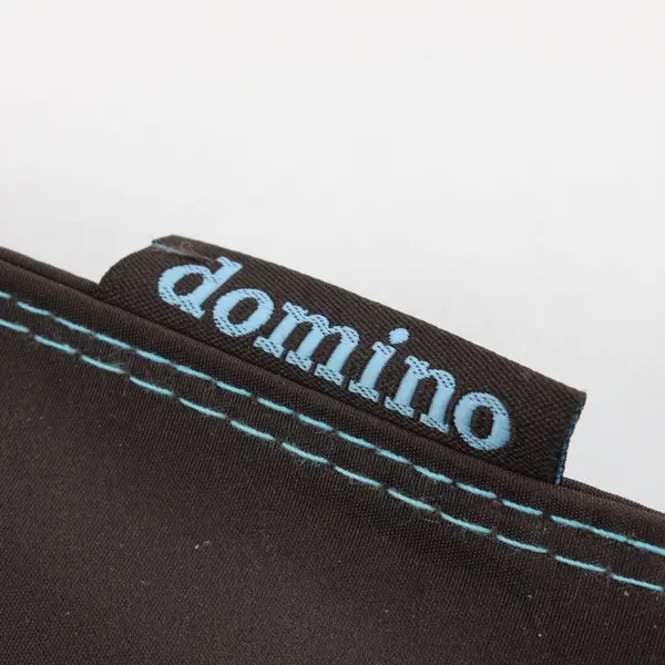 Domino Brown and Blue Striped Tote Bag 16.5"