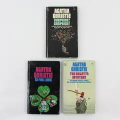 Vintage Lot of 3 Short Story PB Agatha Christie Mysteries W/Favorite Detectives