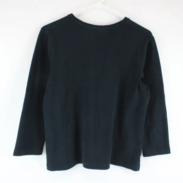 Croft & Barrow Womens Black 3/4 Sleeve Stretch Top Size M