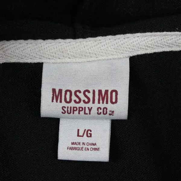 Mossimo Womens Black Cropped Short Sleeve Hoodie Sweatshirt Size L