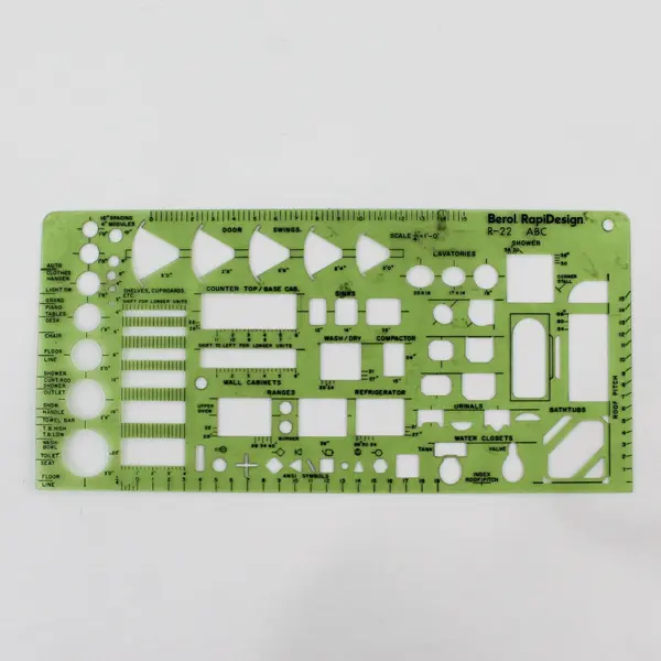 Lot Of 7 Berol RapiDesign Architect Drafting Templates Used