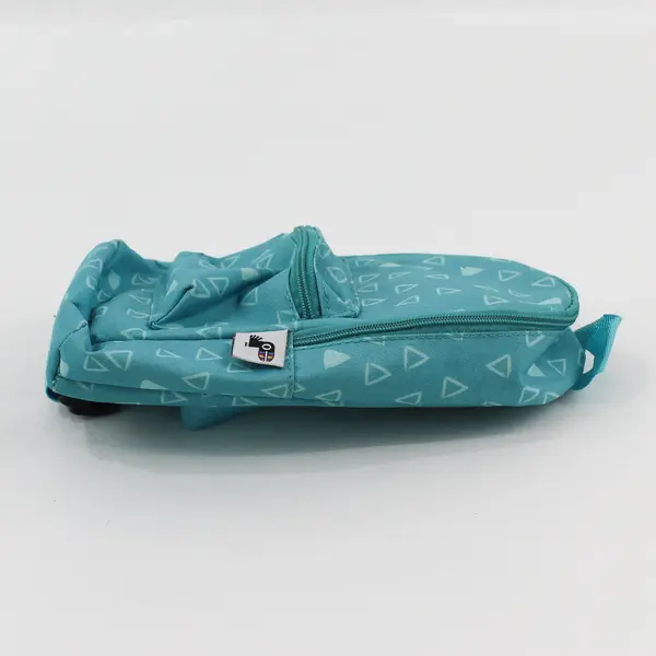 Yoobi Mini Backpack Pencil Case Teal Triangle Pattern School Supply