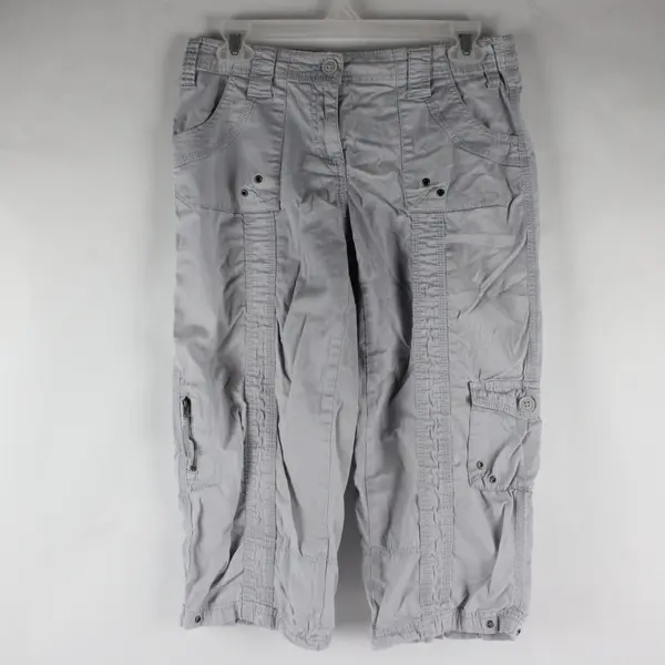 Style & Co. Light Gray Low-Rise Cargo Capris Women's Size 6P