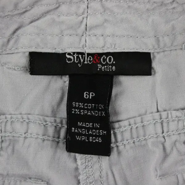 Style & Co. Light Gray Low-Rise Cargo Capris Women's Size 6P