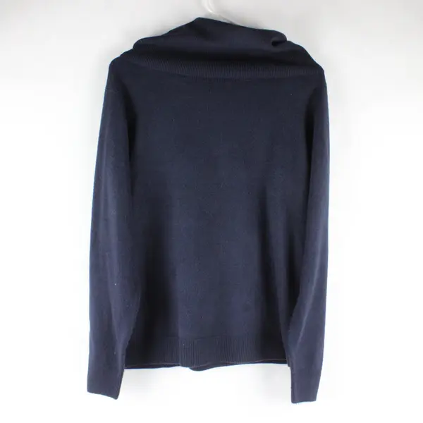 Designers Originals Navy Blue Long Sleeve Knit Sweater Turtle Neck Womens Size L