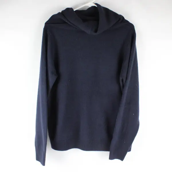 Designers Originals Navy Blue Long Sleeve Knit Sweater Turtle Neck Womens Size L