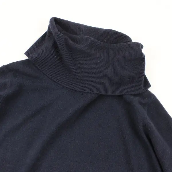 Designers Originals Navy Blue Long Sleeve Knit Sweater Turtle Neck Womens Size L