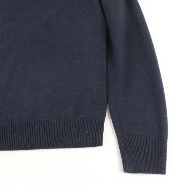 Designers Originals Navy Blue Long Sleeve Knit Sweater Turtle Neck Womens Size L