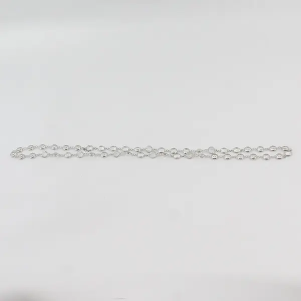 Swarovski Crystal Station Necklace Silver Tone 17"