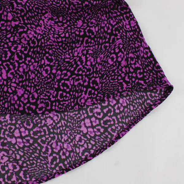 Dana Buchman Purple and Black Leopard Print Sleeveless Blouse Women's Small