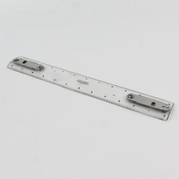 Vintage Bruning 12in Drafting Ruler Engineering Tool Used