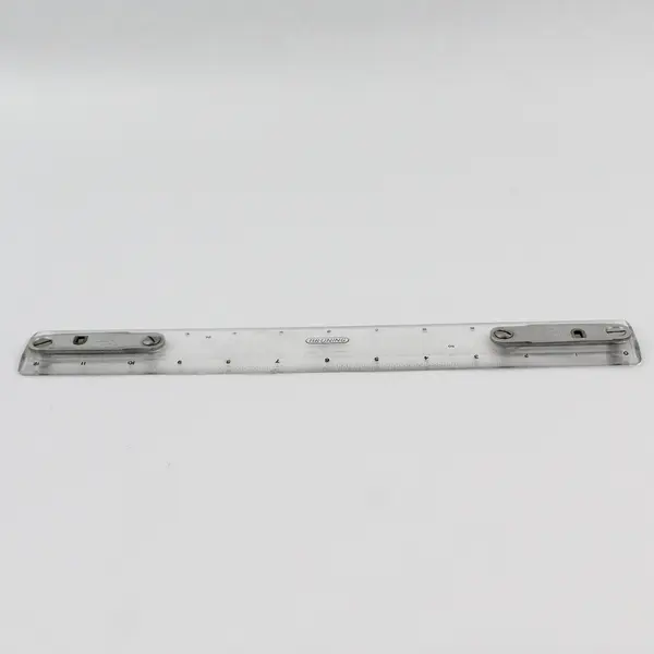 Vintage Bruning 12in Drafting Ruler Engineering Tool Used