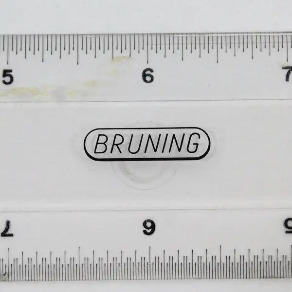 Vintage Bruning 12in Drafting Ruler Engineering Tool Used