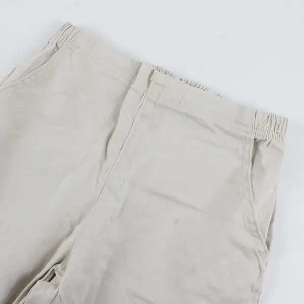 Croft & Barrow Snap Button Beige Cotton Capris Women's Size 4P
