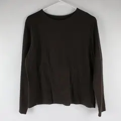Sonoma Solid Brown Color Long Sleeve Shirt Cotton/Spandex Womens Size PL