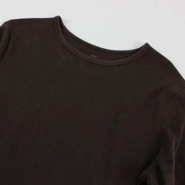 Sonoma Solid Brown Color Long Sleeve Shirt Cotton/Spandex Womens Size PL