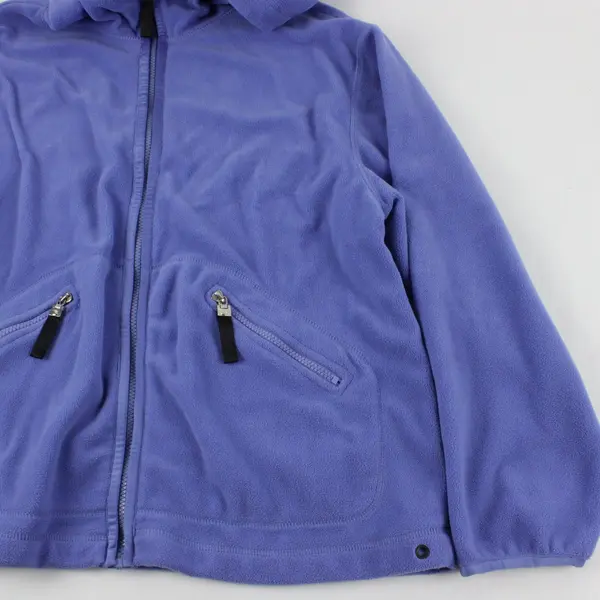 FU DA Sport Periwinkle Blue Fleece Zip-Up Jacket Women's Medium