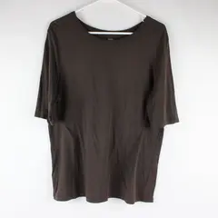 Mossimo Womens Solid Brown Elbow Sleeve Top XXL Cotton Spandex Stretch