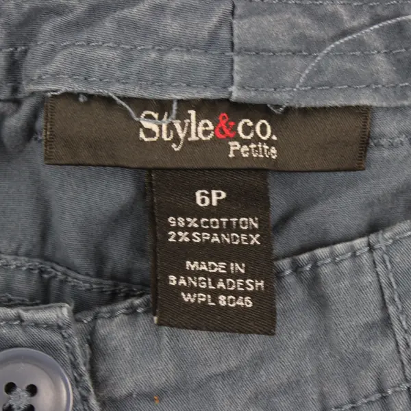 Style & Co. Blue Low-Rise Cargo Capris Women's Size 6P