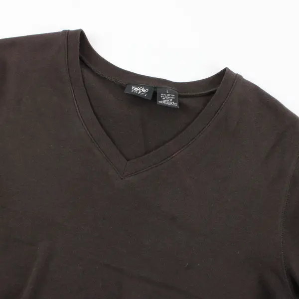 Mossimo Solid Brown Quarter Length Sleeve Shirt Cotton/Spandex Womens Size L