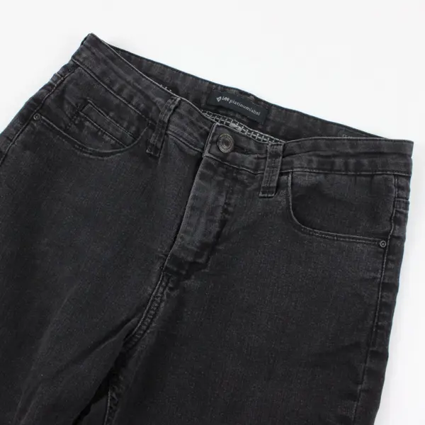 Lee Platinum Label Black Classic Fit Straight Jeans Women's Size 8 Short FLAWED